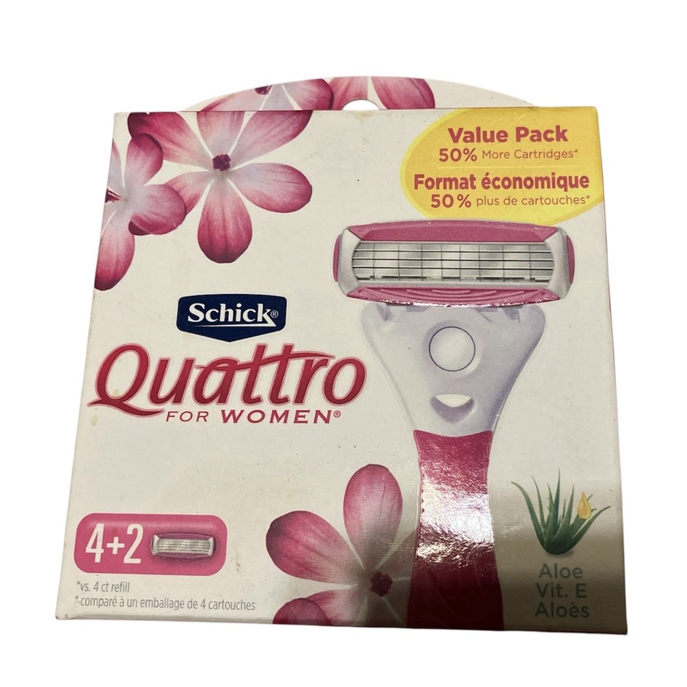 Schick Quattro for Women Razorblade Refill (4+2) 6 Count Value Pack